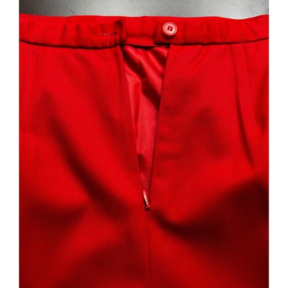 Vintage Pendleton 100% Wool Red Pencil Skirt w/ Pockets USA Made Sz 12P - Picture 7 of 10